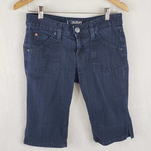 Hudson skinny bermuda denim button flap shorts W632DLA Size 28 EUC - Picture 1 of 7